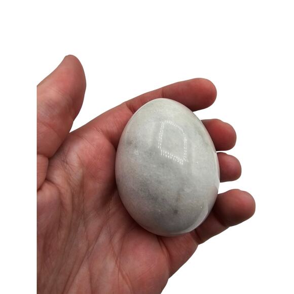 Vintage Chinese Hand-Carved Etched Painted Marble Eggs Monk Stand set of two - Picture 4 of 7